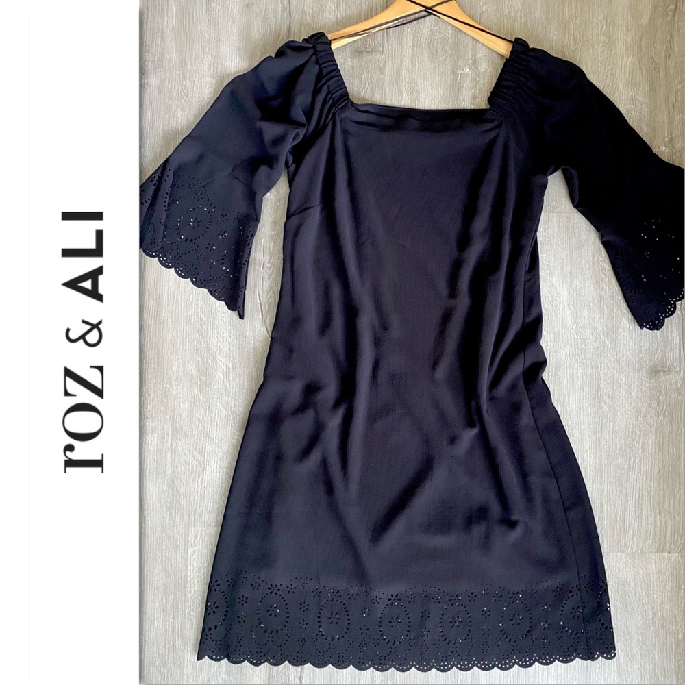 Roz & Ali cold shoulder midi dress / Great Condition!